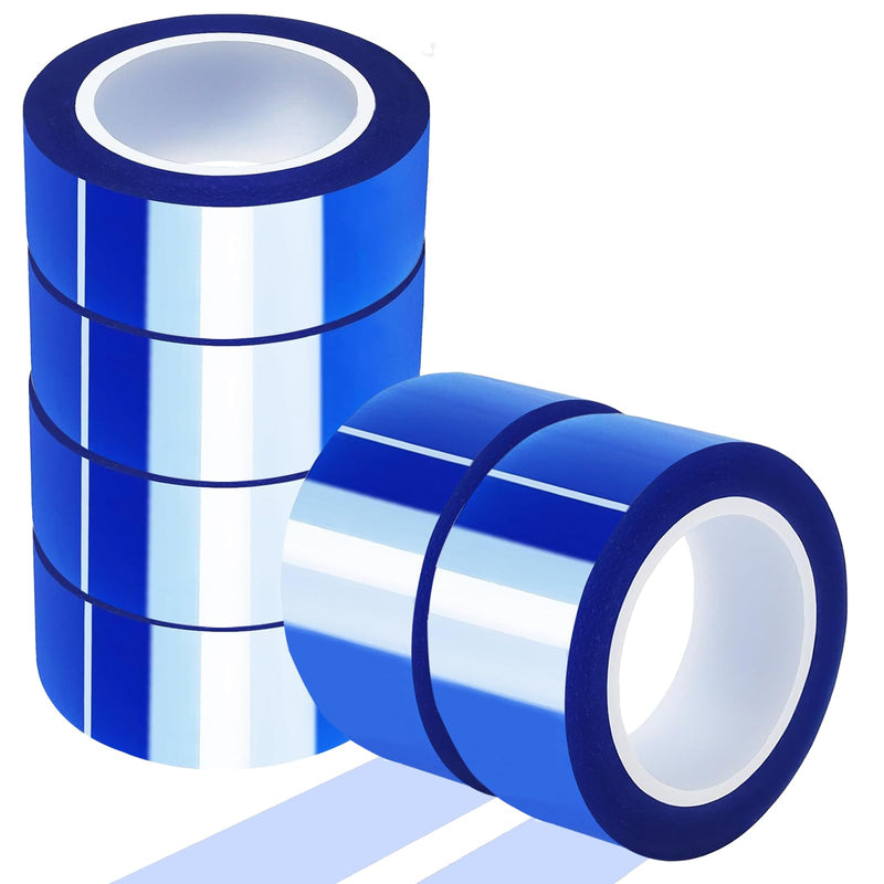 6 Rolls 20mm x16m(52ft) Blue Heat Resistant Tape，Heat Transfer Tape for Heat Sublimation Press Vinyl，and Fixing of Electronic Parts During Processing，No Residue 6Rolls