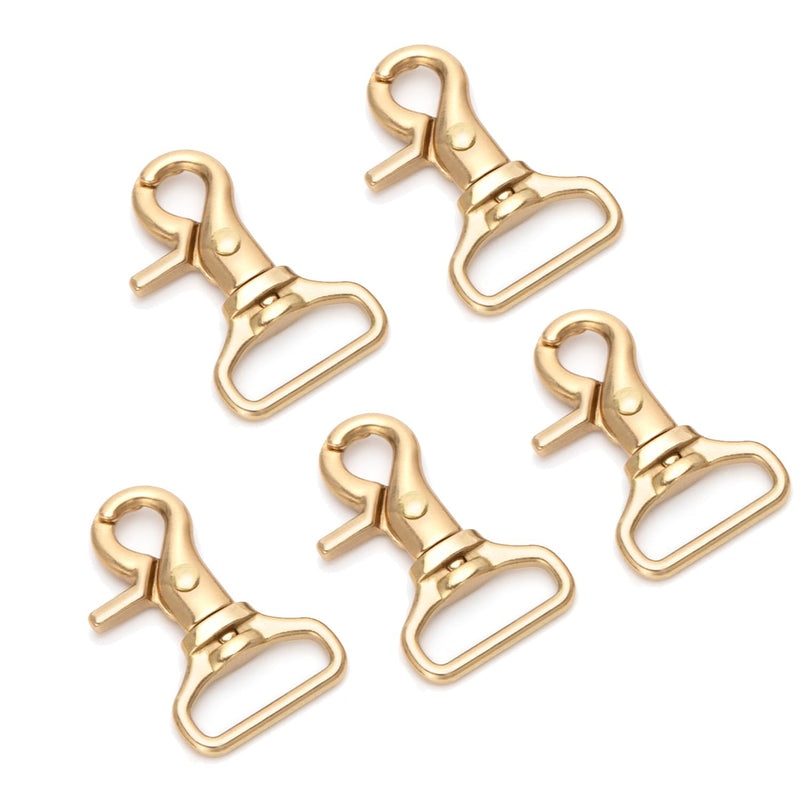 WUTA Solid Brass Trigger Snap Hooks Lobster Clasps Swivel Trigger Snap Hooks for Straps Bags Belting Leathercraft Heavy Duty Clips 5PCS 6# 50*25mm inner