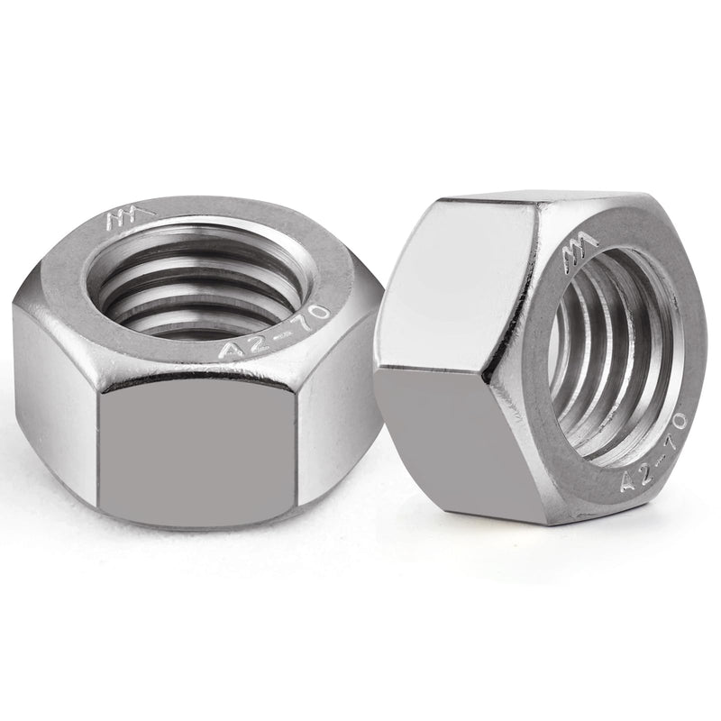 20pcs M12-1.75 Hex Nuts, 304 Stainless Steel 18-8 External Hex nut M12x1.75, Metric Hex Machine Screw Nuts Hardware Nuts (VG01318) M12-1.75(20pcs)