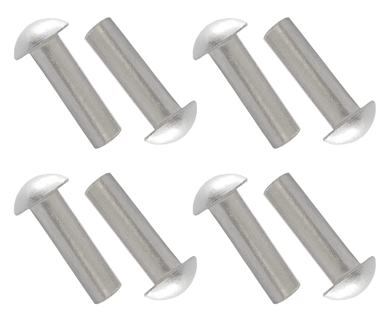 M6*20mm Brazier Head Solid Aluminum Rivets, Pack of 70 M6*20mm