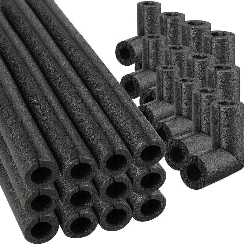 Elbow Pipe Insulation Foam Tube Outdoor Pipe Insulation Wrap Black Foam Pipe Covers Elbow Insulation Tubing Water Pipe Insulation Foam Wrap for Outdoor Winter Irrigation, Sprinkler(8 Pack, 2 Inch) 8
