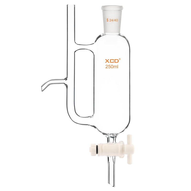 XCD Water Oil Receiver Separator with 24/40 Joint, Water Oil Separating Glassware for Lab Supply, 250 ml