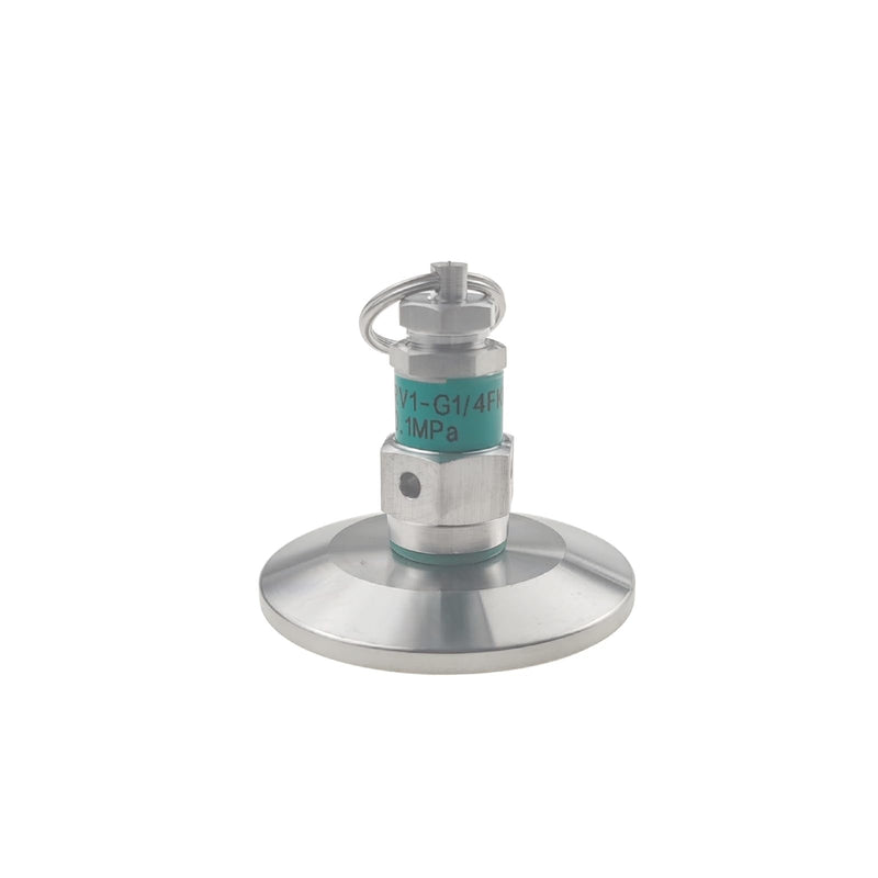 1.5" Tri Clamp And G1/4" Male Assembly Adjustable Pressure Relief Valve Stainless Steel SS304 Mini Spunding Valve with Lock,15psi Set Pressure,0-40psi Range 15psi Set Pressure
