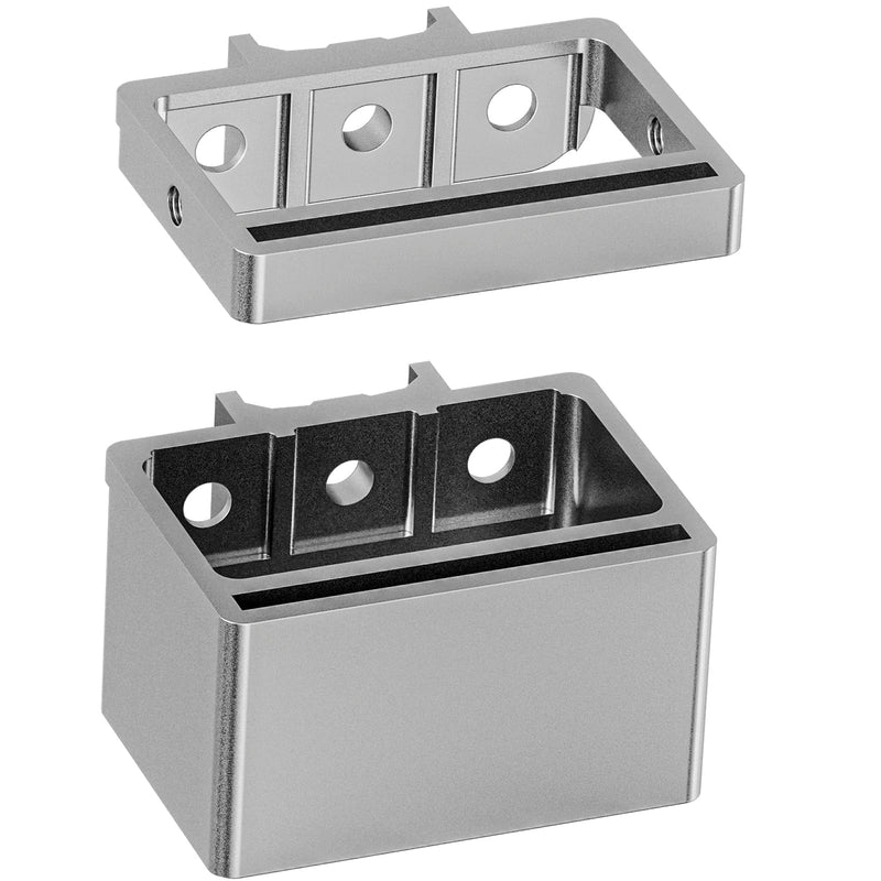 Alpha Engineered Level Mount Holder for Alpha Rails - Compatible with Milwaukee Packout Tool Box with Alpha Rail System (Silver) Silver