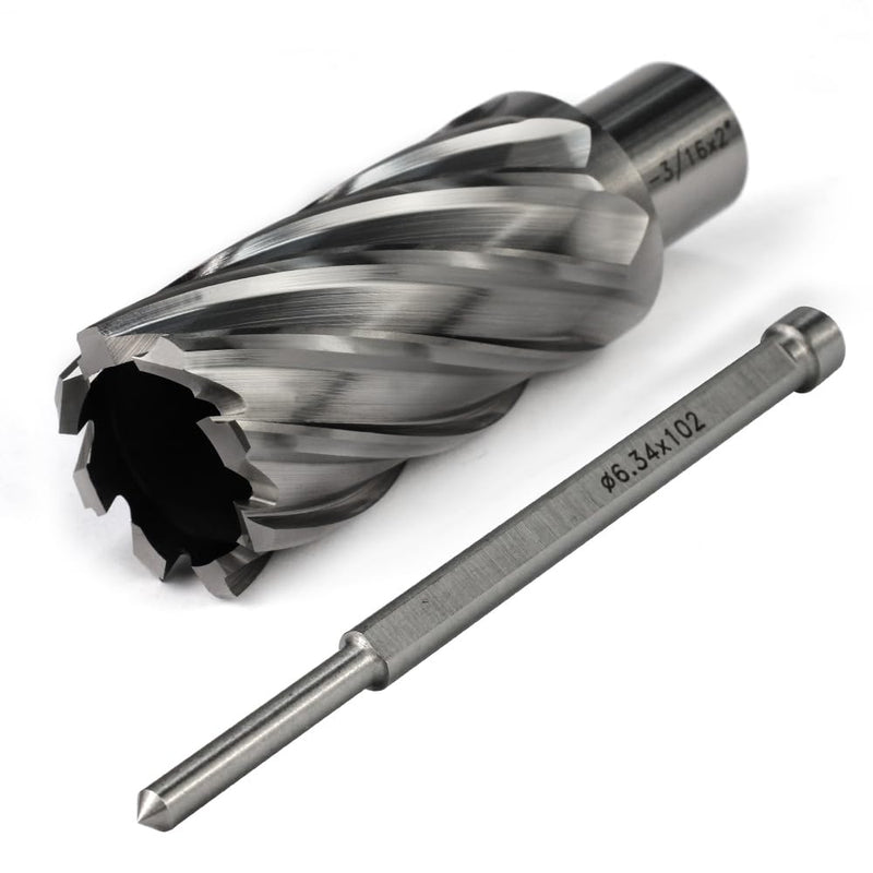 OSCARBIDE 1-3/16" x 2" HSS Annular Cutter 3/4" Weldon Shank Mag Drill Bit | 2 Flat Shank | 1-3/16"Cutting Diameter | 2"Cutting Depth | Burr-Free Holes | Rapid Chip Removal | Precision Ground Edges