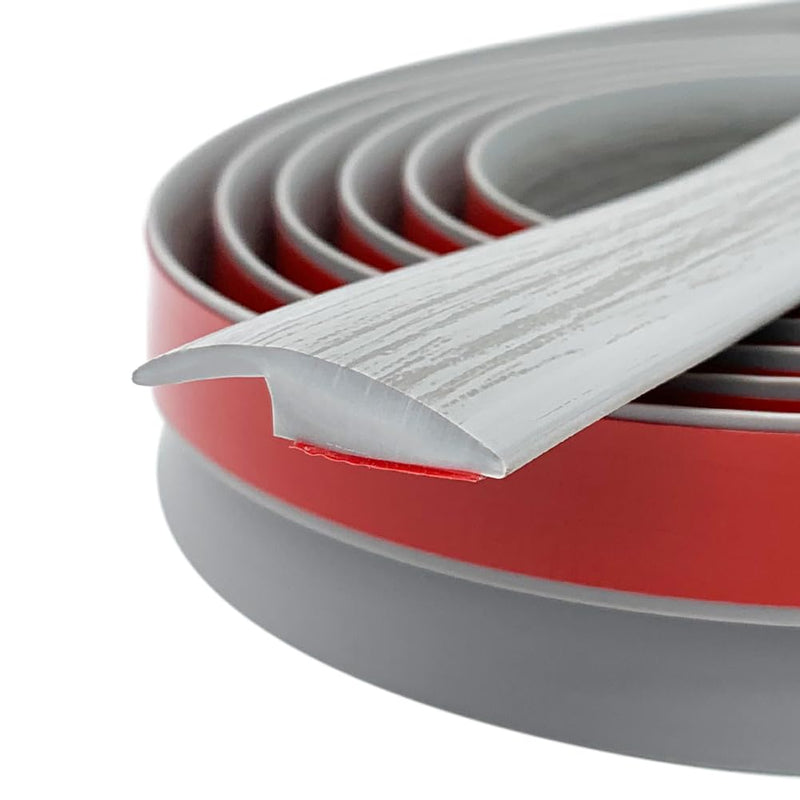 Carpet Floor Transition Strip, Self-Adhesive Carpet to Tile Transition Edging Trim Suitable for Door Threshold/Wood Floor, Cover Height Within 5mm – Gray(10Ft) 10Feet