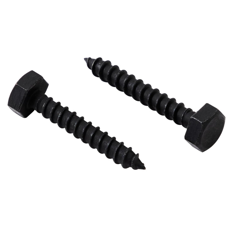 LIONMAX Lag Screws Bolts 1/4" x 1-1/2 Inch, 35-PCS, Stainless Steel Black Lag Bolt, Hex Head Wood Screws 1/4" x 1-1/2"