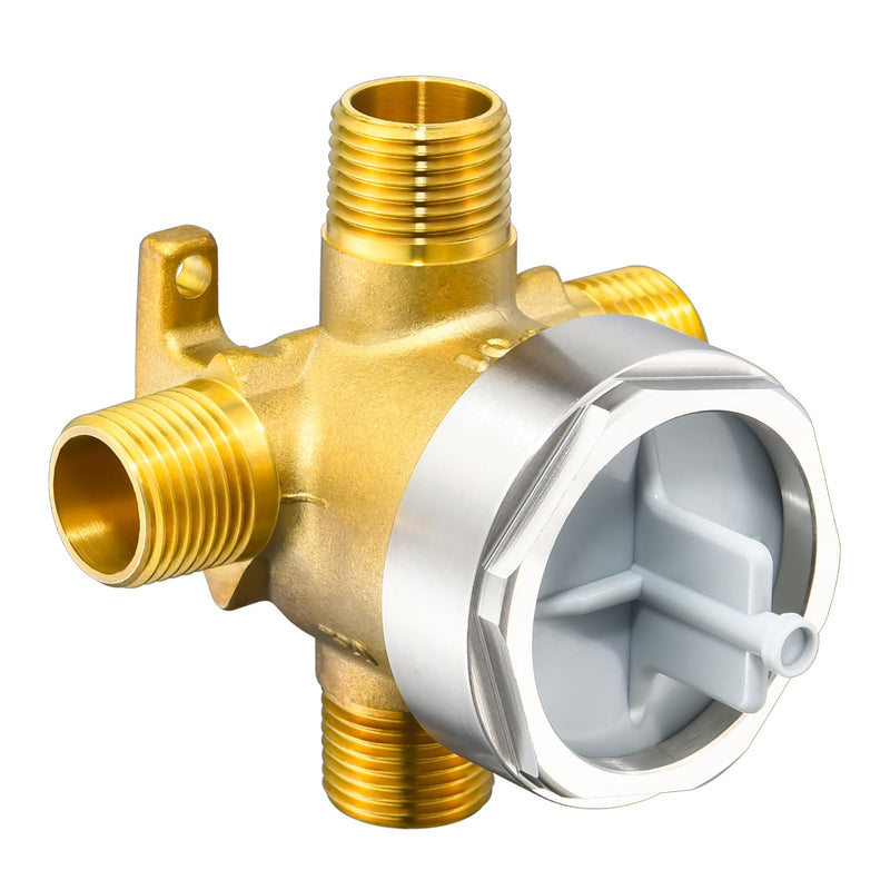 R11000 Diverter Rough-In Valve for D 3-Setting or 6-Setting Shower Diverter Faucet, Compatible with D 3 Way or 6 Way Shower Diverter Trim Kits, Brass Construction