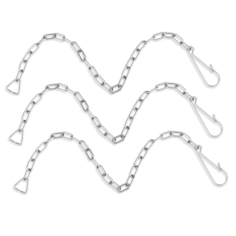 3 Pcs Toilet Bowl Chain Replacement Toilet Flapper Chain Stainless Steel Universal Flapper Chain Replacement Kit Toilet Lift Chain Replacement with Hook Toilet Pump Flush Flapper Chain 3 Pcs