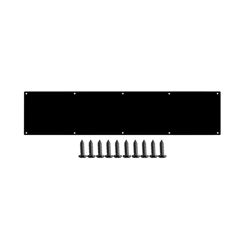 Door Metal Kick Plate 6x28 inches Aluminum Decorative Plates Protector for 30 inches Front Doors, 18 Ga Thickness 6"x 28" (Black)