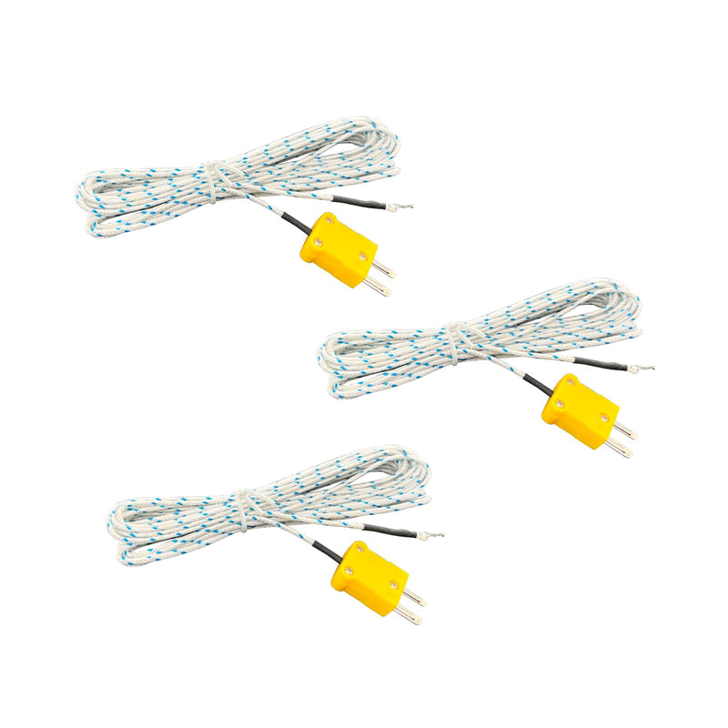 K Type Mini-Connector Thermocouple Temperature Probe Sensor K Type Thermocouple Wire Temperature Sensing Line Measure Range -40 to 400 Celsius, Compatible with TM902C/ TES1310 (1 Meter) 1 Meter
