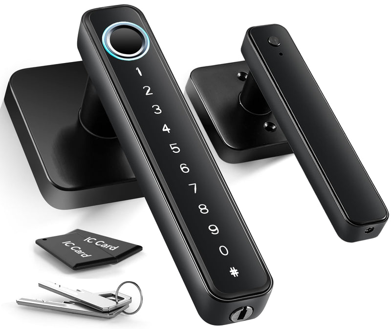 4-in-1 Smart Fingerprint Door Knob Lock - No App Required, Door Locks for Bedrooms & Offices, Finger Print Door Knobs with Keypad & Code F199