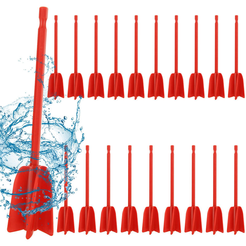 WOPPLXY 20 Pcs Paint Mixer Drill Attachment, Paint Stirrer for Drill, Helix Paint Mixer Resin Mixer Epoxy Plastic Paddles for Mixing Resin, Epoxy, Silicone Molds (Red)