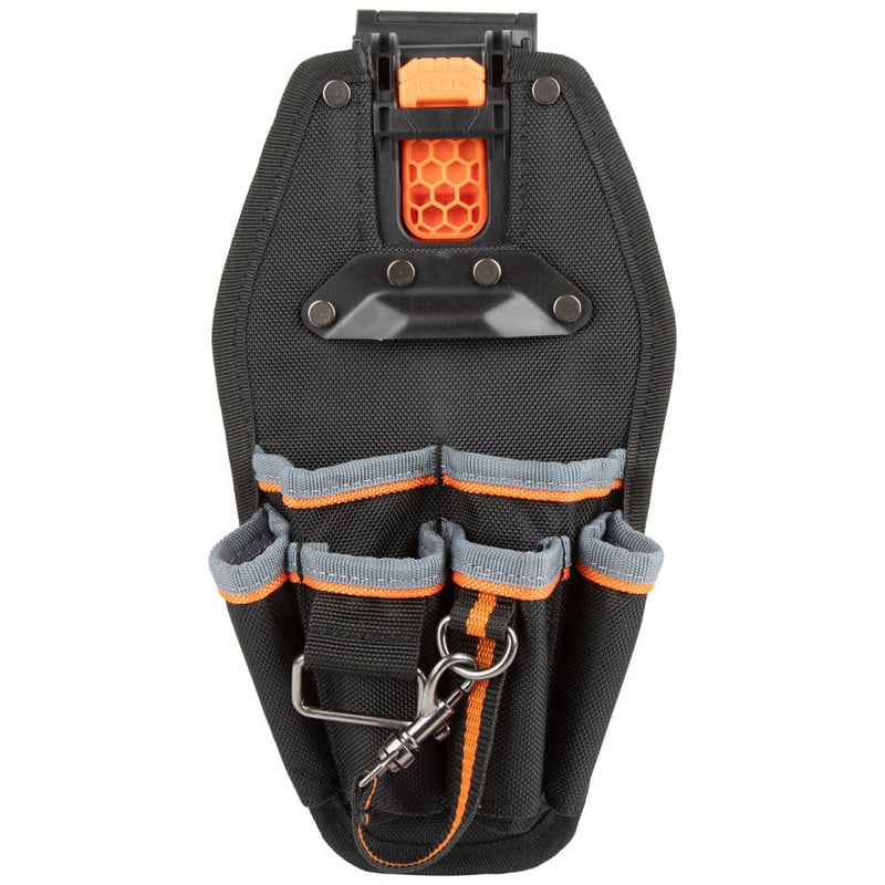 Klein Tools 55834MB MODbox Tool Pouch, Electrician Pouch, Quickly Attach and Release from Tool Belts and MODBox Rail System 161-inches Wide 6-Pocket Pouch