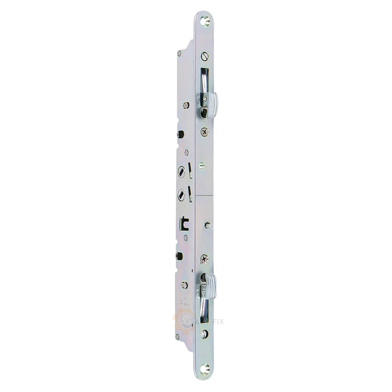 11-3/4" Dual Point Mortise Lock for Sliding Patio Glass Door, Stainless Steel Flush Mount Replacement Latch with Faceplate, Anti-Slam Button, Handle Not Included 11-3/4" Mortise Lock