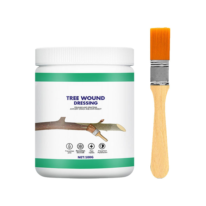 Tree Wound Pruning Sealer, Tree Wound Dressing with Brush, Tree Wound Sealer Healing Paste,Quick Recovery of Tree and Bonsai (1 PCS) 1 Pcs
