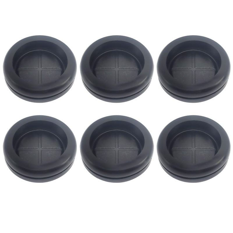 Rubber Grommet, Rubber Grommets for Wiring, 1-1/2" ID, 1-3/4" Drill Hole, Rubber Hole Plugs, Synthetic Wire Grommets Protector, Firewall Plug Grommet - 6 Pack 1-3/4" drill hole, 1-1/2" ID
