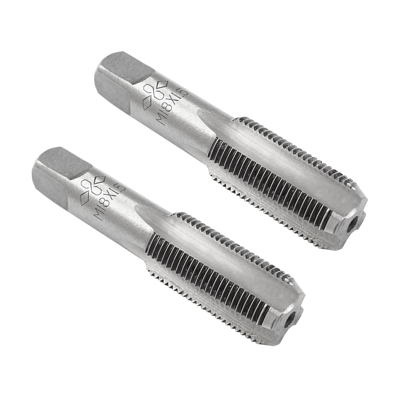 2 Pcs Metric Machine Tap M18 x 1.5mm, HSS Machine Right Hand Thread Tap for Machinist Repair DIY