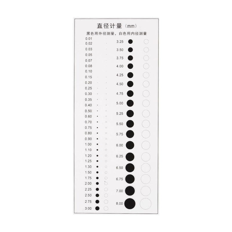 HARFINGTON High Precision SEC Size Estimation Chart Transparency Flaw Detection Film Ruler for Diameter Defects Measuring