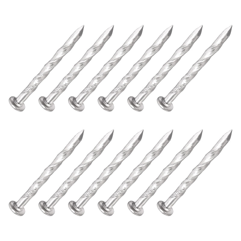 METALLIXITY Fence Deck Nails (32mmx2mm) 150Pcs, 304 Stainless Steel Spiral Shank Deck Nail - for House Repairing, Wall, Floor, Silver 30mmx2mm