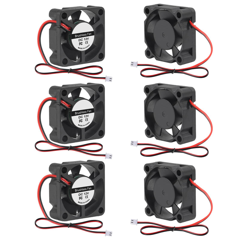 6pcs 3010 12V DC Brushless Cooling Fan 30x30x10mm Mini Quiet Cooling Fan for DIY 3D Printer Extruder Hotend V6 V5 Computer Fan 3010 DC 12V