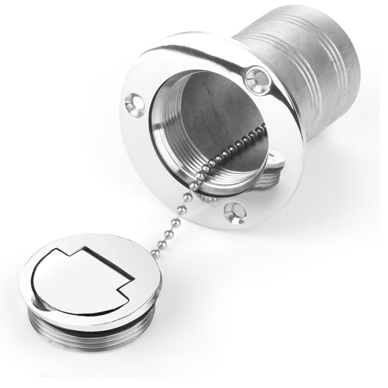 Atibin Steel Hardware Fuel Filler Deck Marine Steel Gas Cap Boat Diesel Stainless Fuel Deck Cap SUS316 2'' 2"