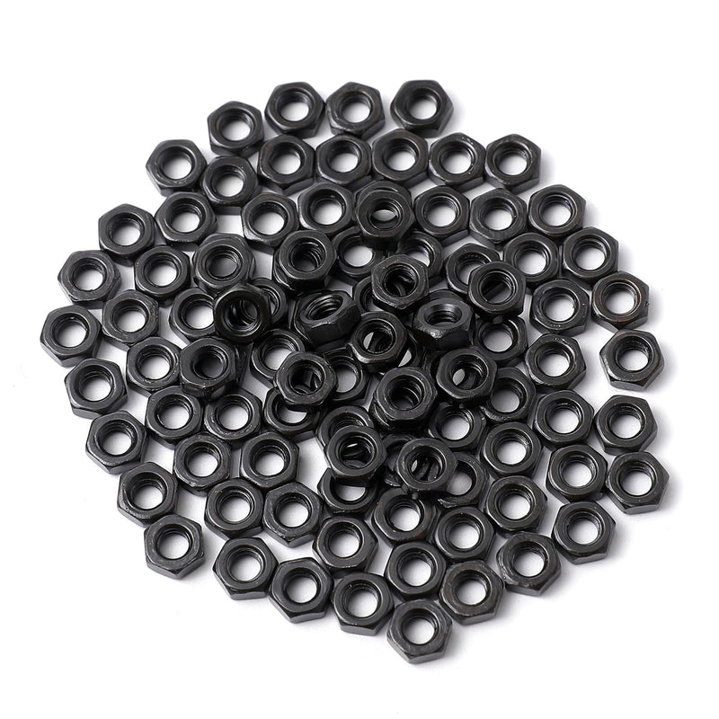M2 Carbon Steel Grade 8 Hexagon Hex Nut Black Carbon Steel 200pcs