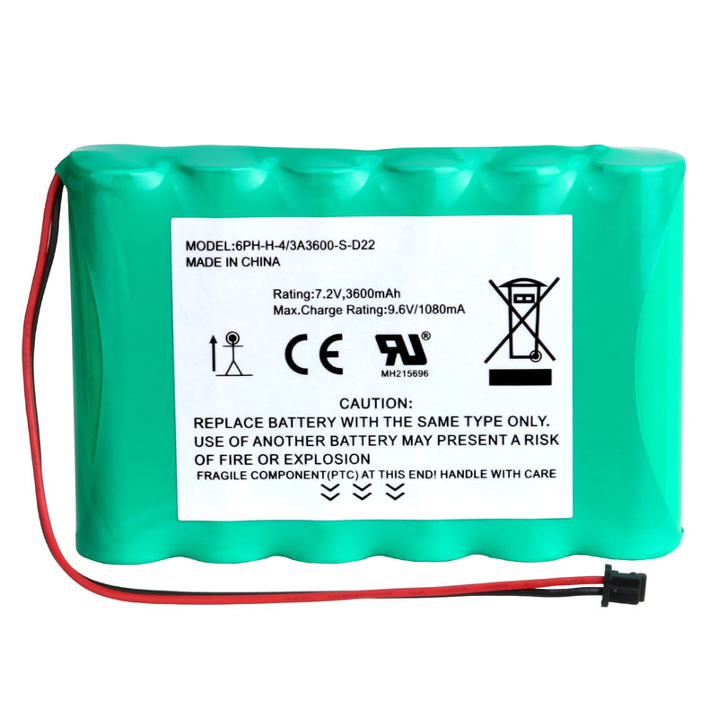 3600mAh 7.2v Ni-MH Replacement Battery for DSC 6PH-H-4/3A3600-S-D22 ADT DSC IMPASSA 9057 SCW9055 SCW9057 BH7236-SS 17000145 17000152 Wireless Home Security System