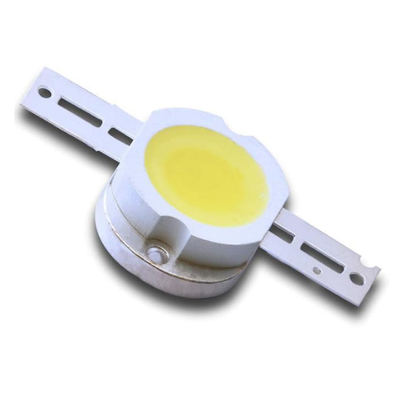 10W High Power LED Chip,White Bright COB Module Light Emitter Components Diode Replacement Lamp Bead DIY Illumination (1050mA/9-10V/6000-6500K/Round Bracket) White Round Bracket