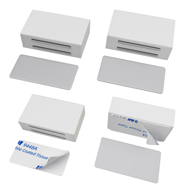 Jiayi Adhesive Magnetic Cabinet Door Catches 4 Pack Cabinet Door Magnet White Magnet Catch Cupboard Magnetic Catches Stainless Steel Kitchen Magnetic Latch for Drawer Wardrobe Closet Door Closing Small-4 Pack
