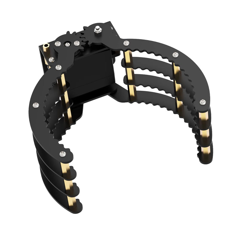 Robotic Claw Full Metal Wave Edge Clamp Robot Hand Gripper Grabber, 1LB Max Grab Weight & 0-9in Open Range High Torque Robotic Arm Replace Claw Robot DIY, Mechanical Claw with Servo
