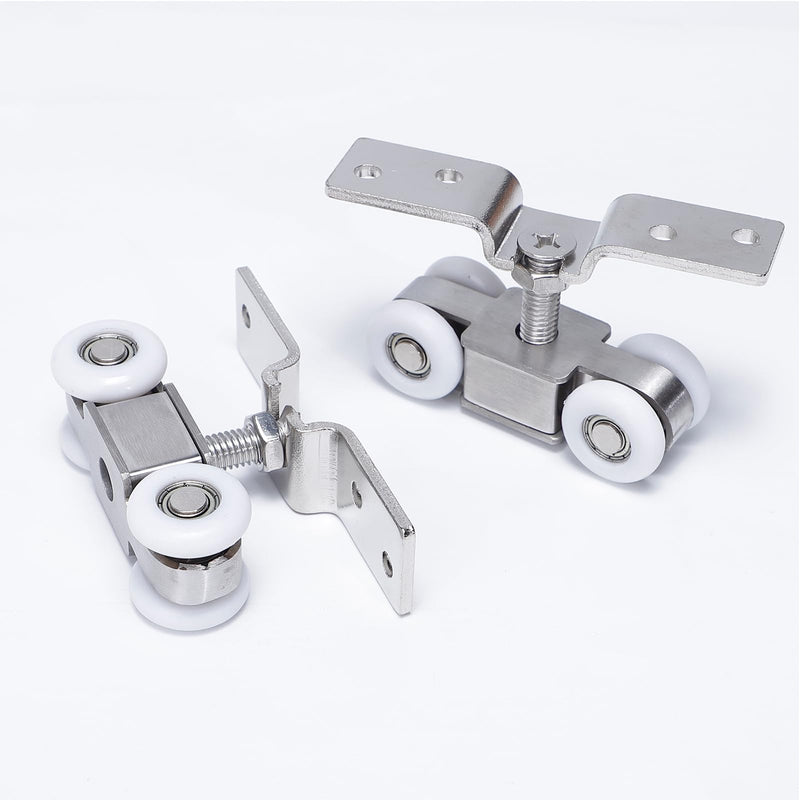 2pcs 4-Wheel Stainless Stee Hanging Wheel Suitable fo Sliding Doors in Halls and Kitchen cabinets wadrobe Sliding Door