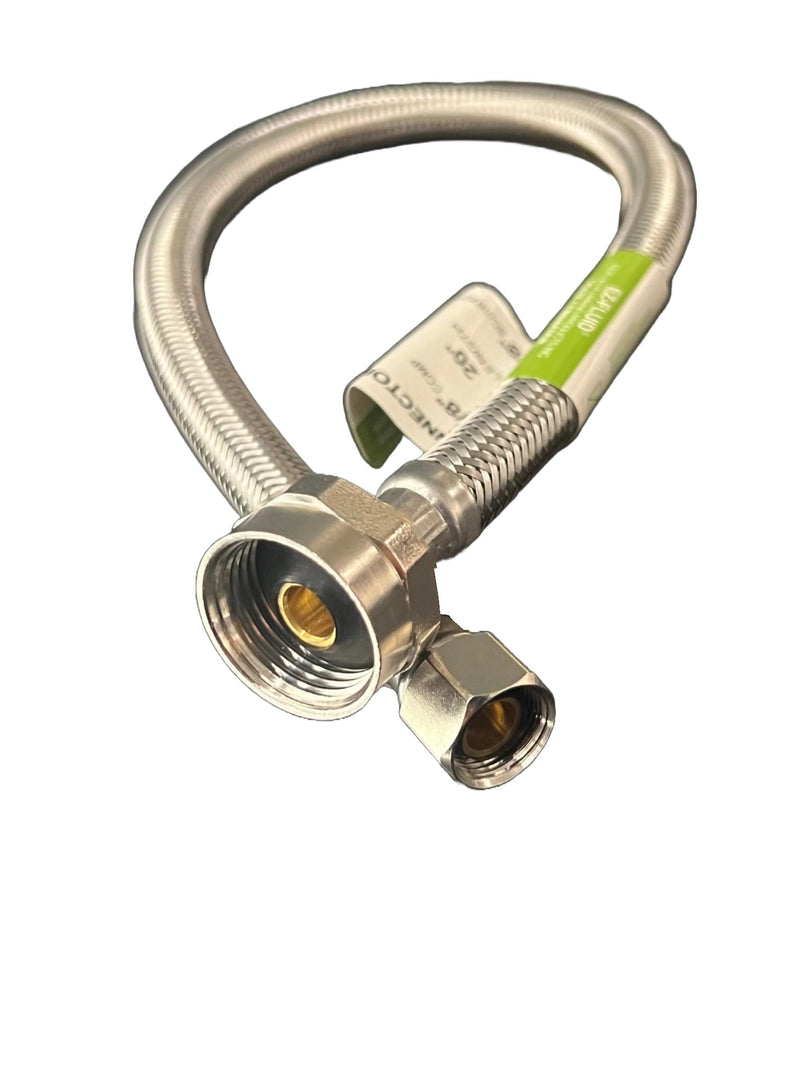 EZ-Fluid 16-Inch x 3/8" Female Compression x 7/8" Brass Female Ballcock Thread Metal Nut, Toilet Water Supply Connector Line Braided Stainless Steel Toilet Supply Line (1) 1 16-Inches - NewNest Australia