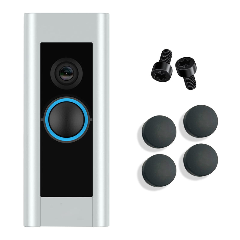 Doorbell Button Replacement, Doorbell Pro Buttons Replacement, Come with 4Pack Buttons / 2Pack Screws, Video Doorbell Buttons Compatible with Doorbell Pro Doorbell Elite, Repair Split Cracked Button BLACK