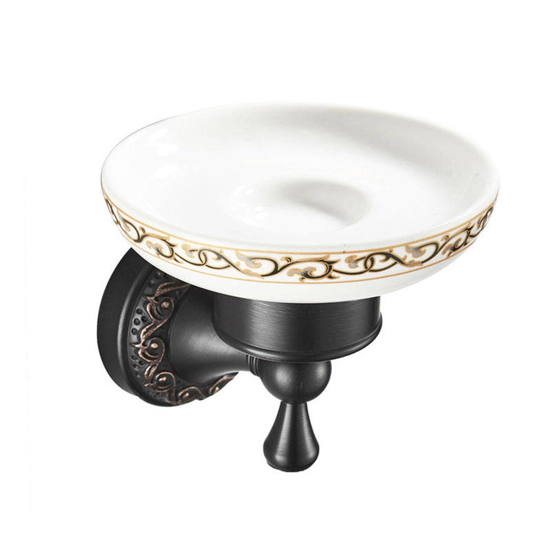 Oil Rubble Bronze Brass Bath Toilet Paper Holder with Shelf, Wall Mounted Black Bathroom Hardware Accessories, Pattern Carving Design Soap Holder