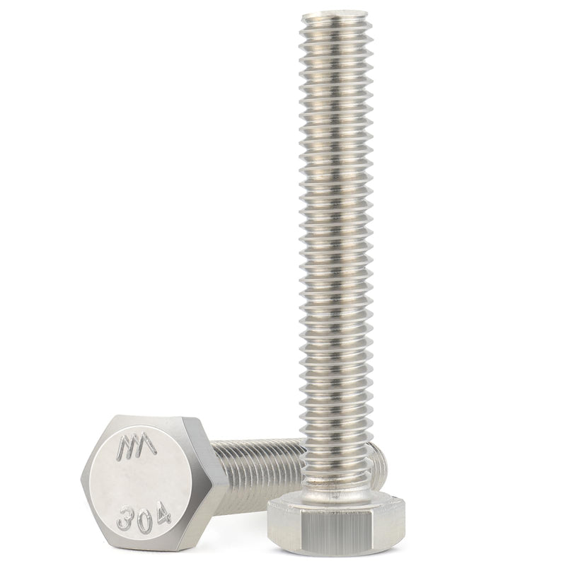 20Pcs 1/4-20 x 2-1/2" Hex Head Screws Bolts,304 Stainless Steel 18-8,Fully Threaded,External Hex Drive,Mounting Chair,Rail,Pump,Wheels,Handles,Antenna Parts,Boat and Plastic Bumpers(VG10209) 2-1/2" 1/4-20"