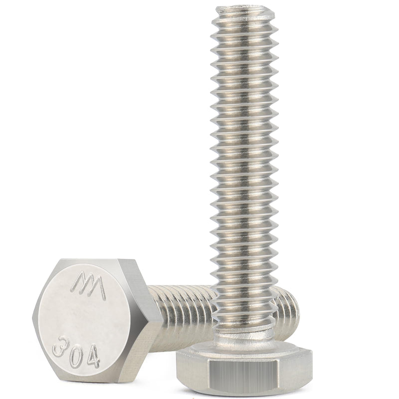 30Pcs 1/4-20 x 1-1/2" Hex Head Screws Bolts,304 Stainless Steel 18-8,Fully Threaded,External Hex Drive,Mounting Chair,Rail,Pump,Wheels,Handles,Antenna Parts,Boat and Plastic Bumpers(VG10206) 1-1/2" 1/4-20"