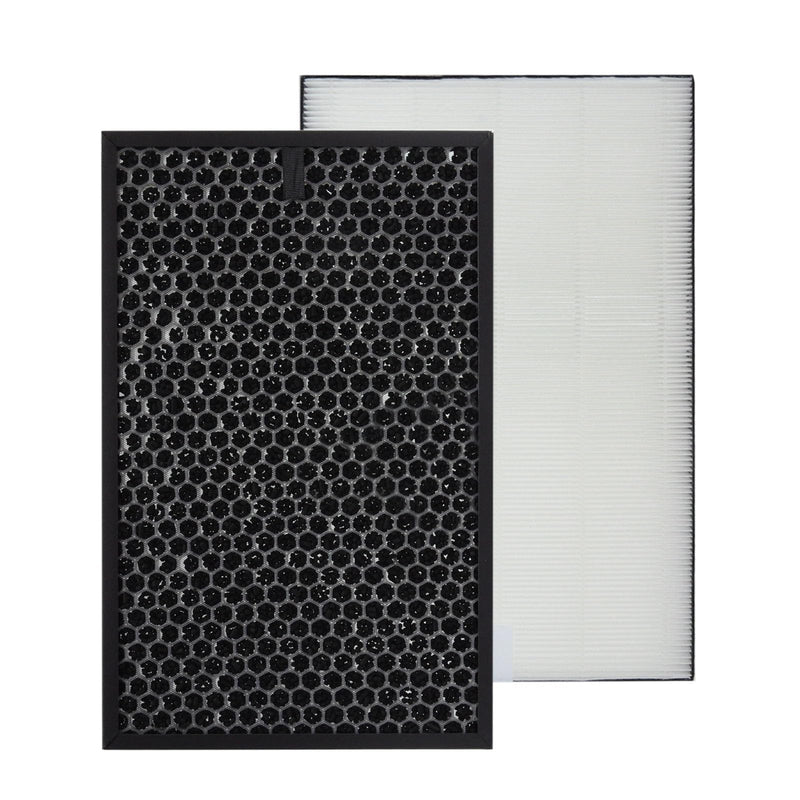 PUREBURG FXJ80UW Replacement Filter Set Compatible with Sharp FZ-J80HFU FZ-J80DFU Fits FXJ80UW FX-J80U-W Plasmacluster Air Purifier,H13 HEPA Active Carbon