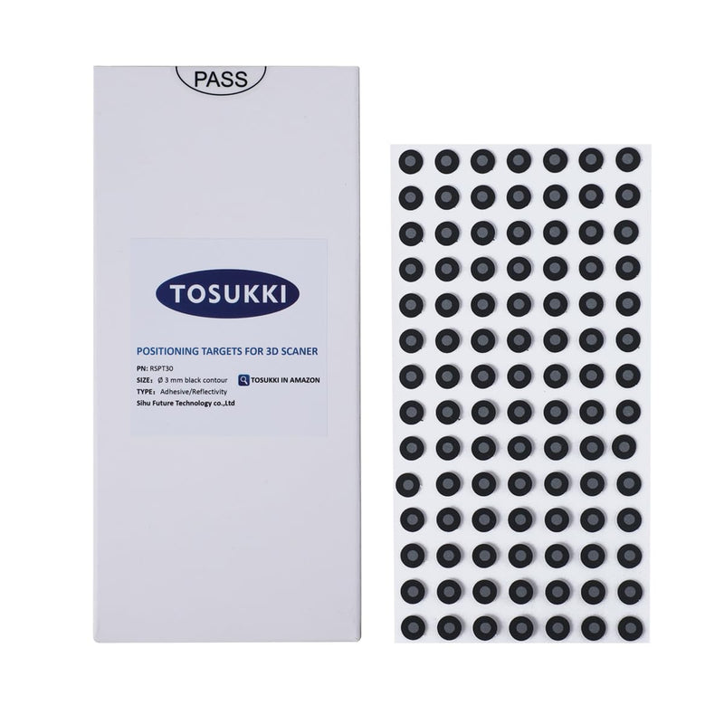3mm Positioning Targets (Reflective) for 3D Scaner,3D scanning Markers/Dots/Stickers，Reference Point Markers/Reflection Markers/for 3D Scaning and Optical Tracking（980 Per Box）