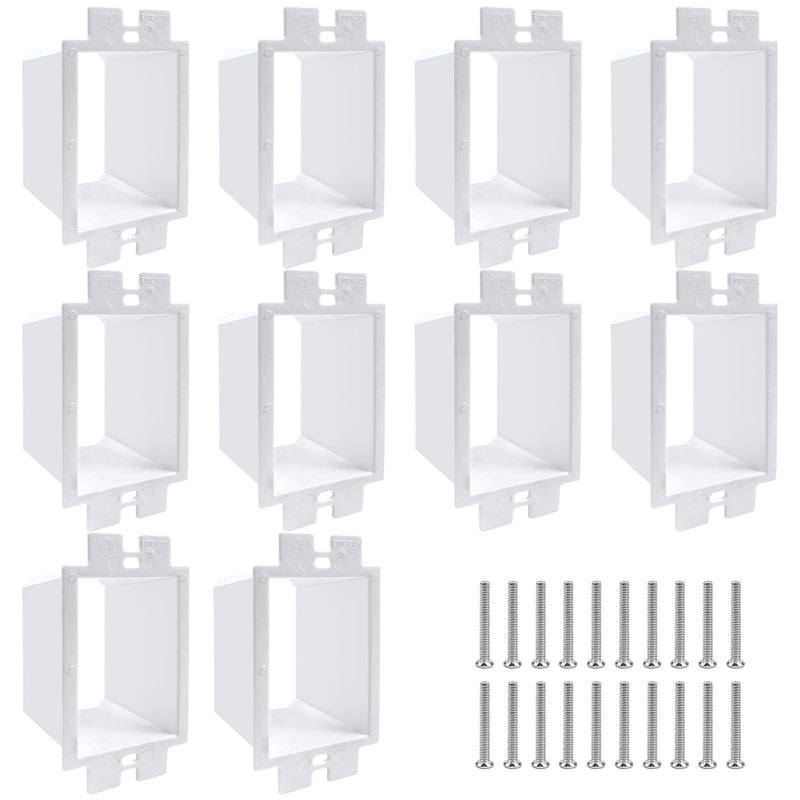 10PCS BE1-2 Electrical Outlet Box Extenders with 20PCS Screws, (1-Gang)Electrical Power Outlet Box Extender，Single Gang Box Extender Electric Box Extender 1 Gang Power Switch Receptacles Accessories