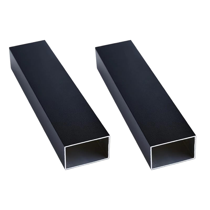 2Pcs Black Aluminum Rectangular Tubing 25mm x 38mm x 500mm Long Wall Thickness 1mm, 2 Pack Aluminum Structural Rectangle Thin Tube 1 x 1.5 x 0.04 x 19.69" inch (Appr) Black Color 19.69" / 500mm