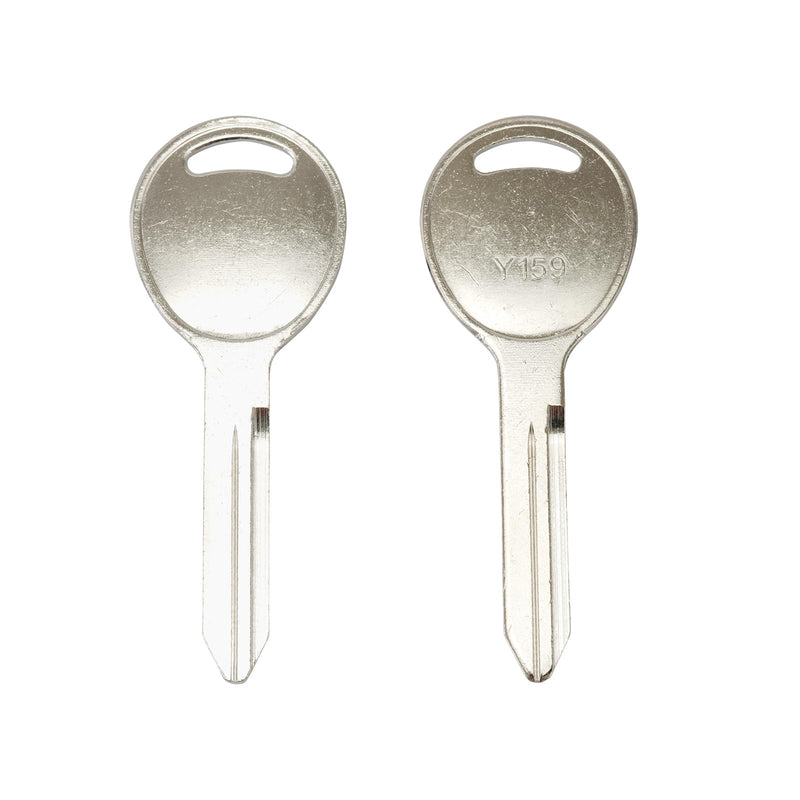 (20PCS) Y159 All-Metal Key Blanks, Premium Nickel-Plated Brass Construction, Non-Transponder Ignition & Door Replacement Keys for Domestic Trucks and Work Vans