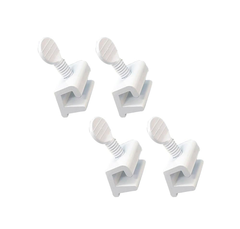 QCAA Sliding Window Security Lock, Aluminum, White Coated, 4 Pack, Made in Taiwan 4pack White(1/8")