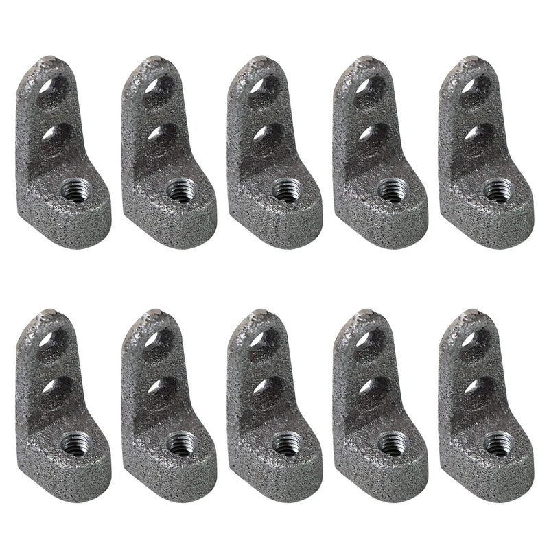 Side Beam Connector, UNC 3/8" Industrial Side Beam Rod Connectors, Max Load 250 lbs, Black Malleable Iron Safety Rod Beam Connector, 10 Packs 3/8"-16