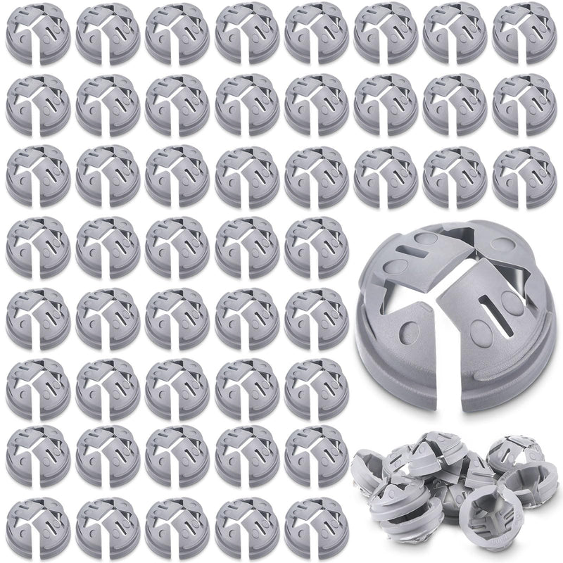 Sintuff 50 Pcs 3/8 In. - 1/2 In. Non Metallic Button Push-in Bulk Connector Gray NM Cable Connector Electrical Conduit Fittings Fits for 1/2 Inch Knockouts
