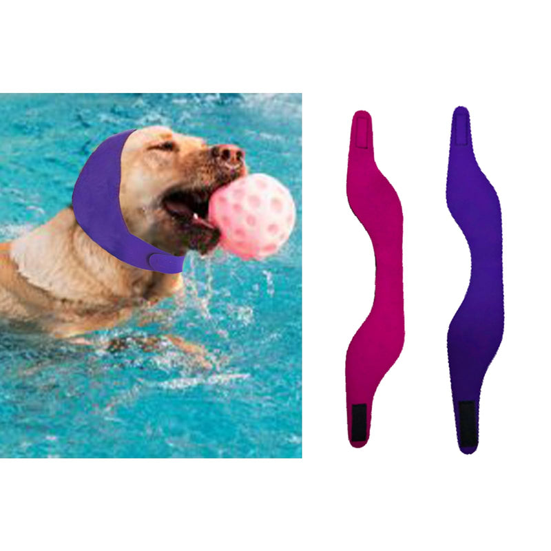 MANON ROSA Dog Swim Cap Plugs 2Pcs Waterproof All-Weather Snood for Bathing Rainy Days Swimming - Ear Protector and Travel Supply for Small Medium Large Dogs Puppies (1 Pink 1 Purple,L) 1 Pink 1 Purple - PawsPlanet Australia