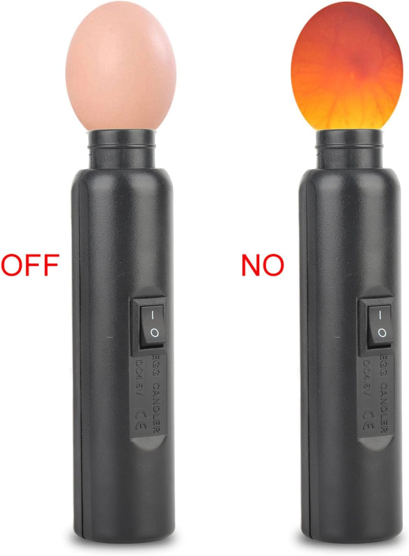 HBlife Egg Candler Wireless Rechargeable LED Bright Cool Light, Egg Candler Tester for Monitoring Eggs Development with 2 Soft Rubber