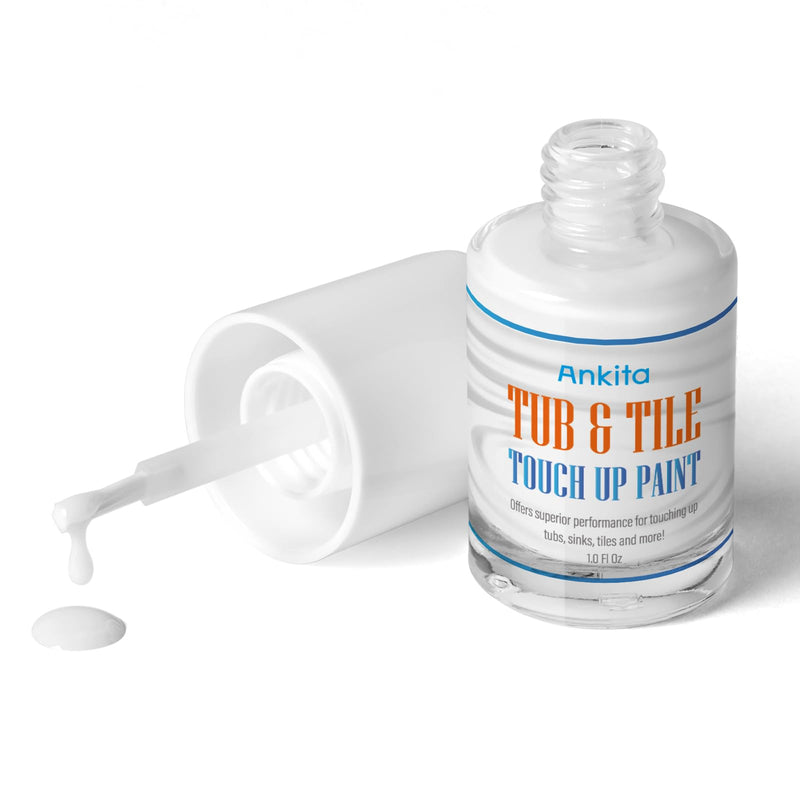 Specialty Tub and Tile Paint, High-Gloss White Tub Paint for Bathtub, Quick-Dry Porcelain Paint for Scratches & Chips on Porcelain, Acrylic, Enamel, Cast Iron, Tubs, Tiles, Sinks and Toilets(White) No. 01 Gloss White (Tub/Tile)