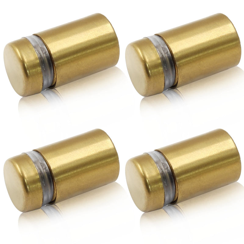 1/2" x 3/4" Sign Standoff Screws 4 Pcs Wall Standoff Mounts, Acrylic Standoff Screws Glass Standoff Acrylic Wall Mount Hardware Kit for Glass Acrylic Signs Boards, Gold 1/2" x 3/4",4 Pcs