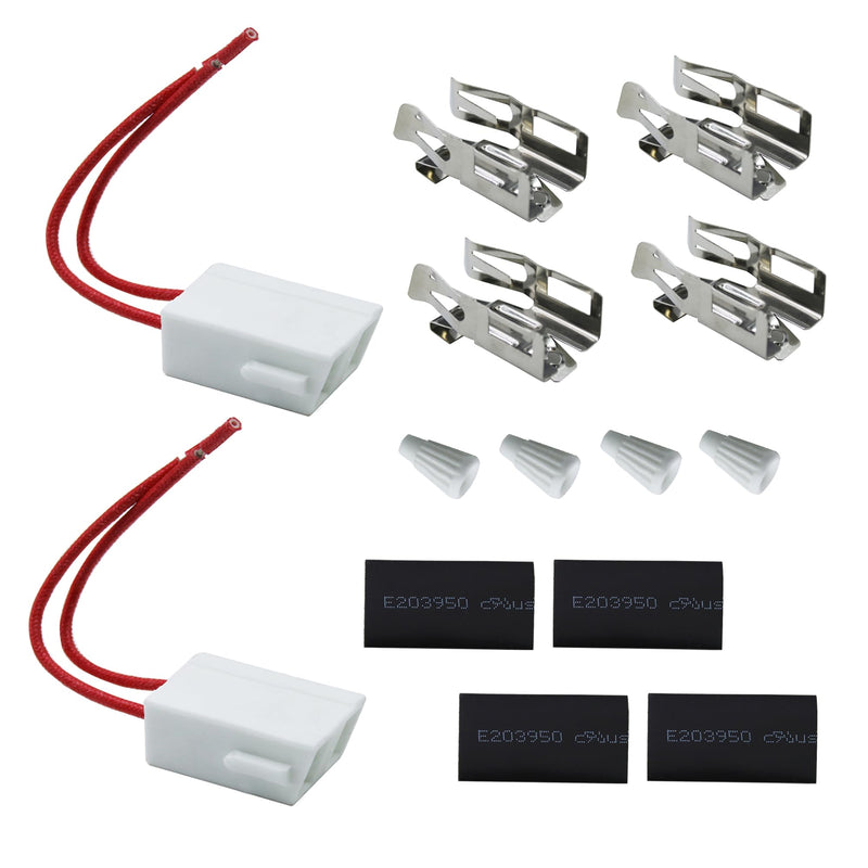 12001676 Burner Terminal Receptacle Block Kit for Whirlpool & Kenmore Ranges AP4009015 PS1570190 4381752 1657226 1657222 (Set of 2)